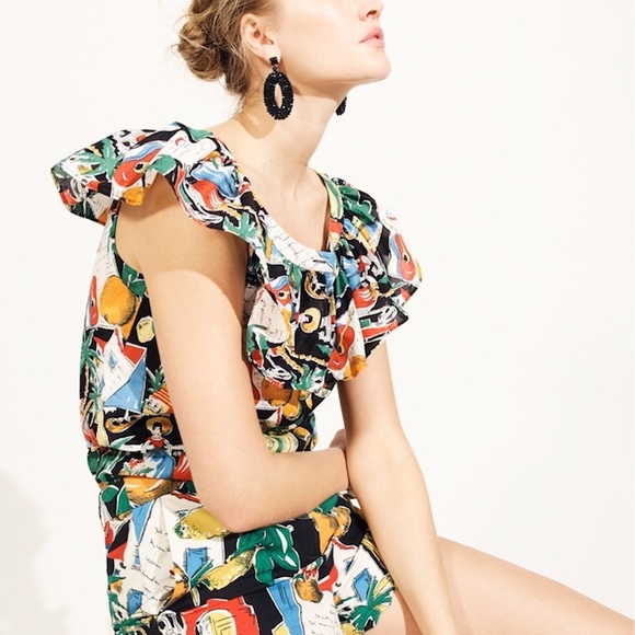 J.Crew Beaded Oval Dangle Earrings Black NEW - Picture 4 of 5